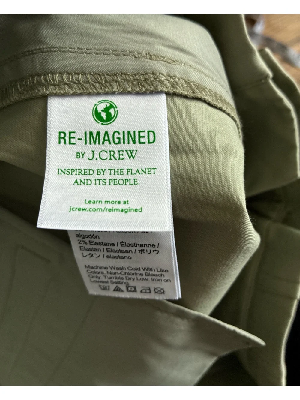 NWT J Crew High Waisted Paper Bag Shorts GREEN size 6